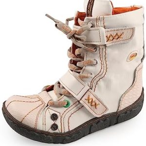 TMA EYES Women's Flat Ankle Boots with Zipper - Casual PU Lining Comfort for Everyday Wear